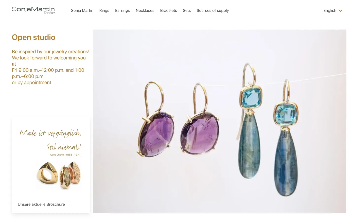 The home page of Sonja Martin Design